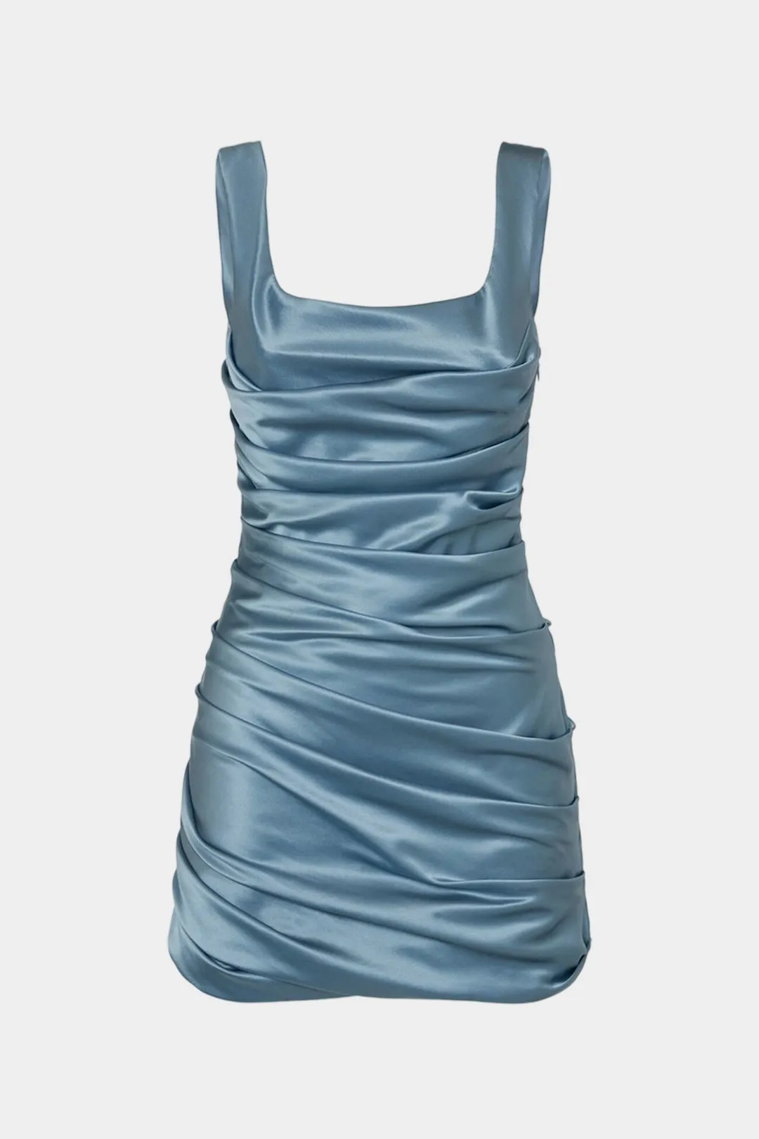 Satin Ruched ærmeløs mini kjole sold by Micas