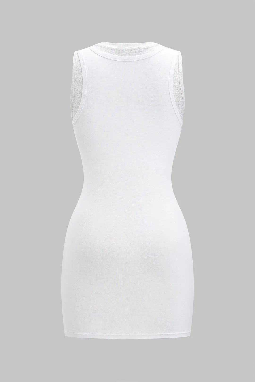 Brevprint patchwork ærmeløs mini kjole sold by Micas product image thumbnail 2