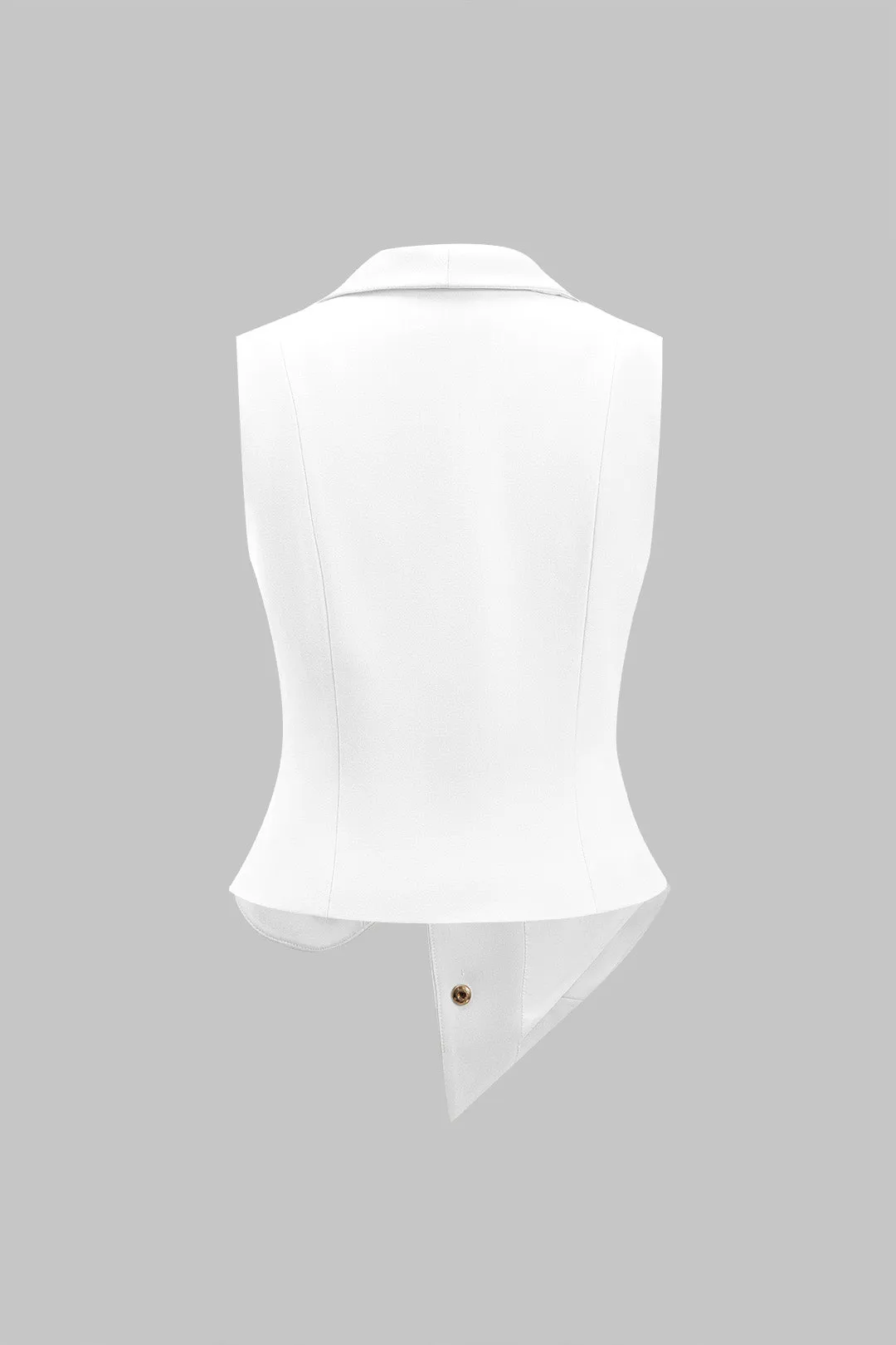 Metallisk asymmetrisk vest og nederdel sæt sold by Micas product image thumbnail 3