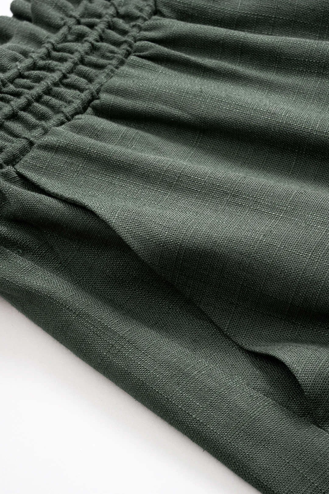 Linned ruched med høj talje brede benshorts sold by Micas product image thumbnail 3