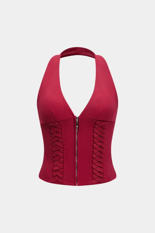 Bagløst halter halstank top sold by Micas
