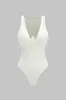 Bustier V-hals ærmeløs bodysuit sold by Micas