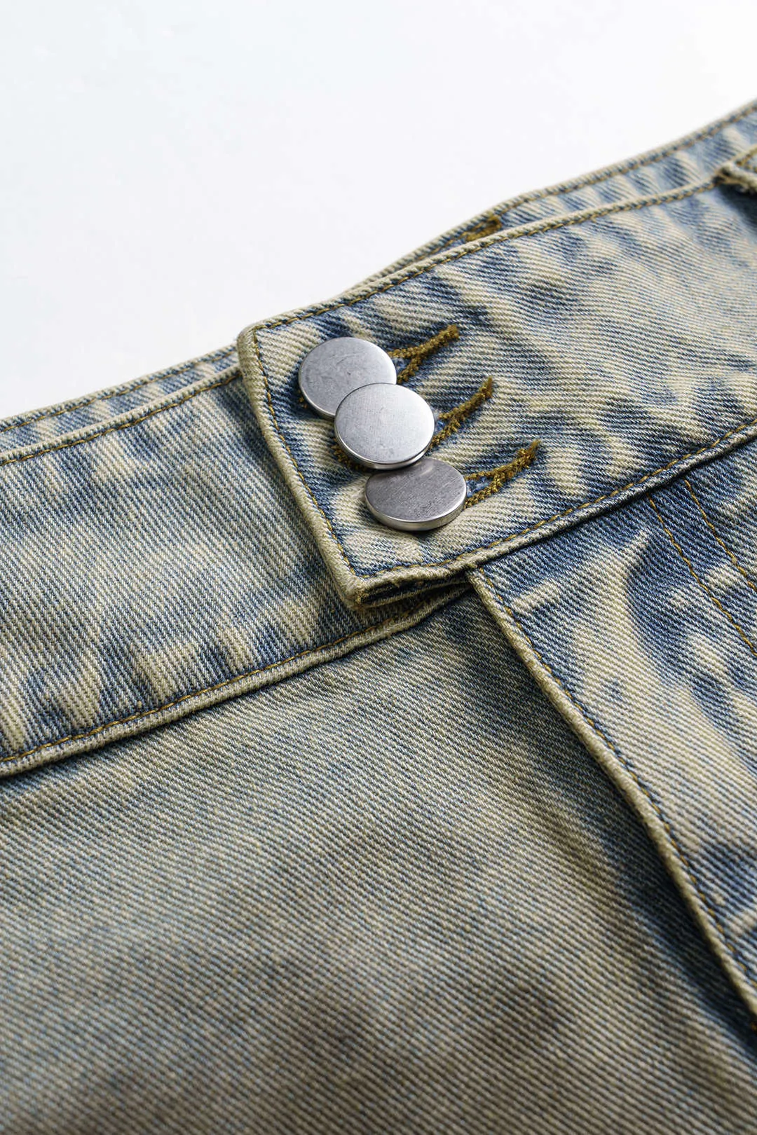 Denim Button Washed Skirt sold by Micas product image thumbnail 3