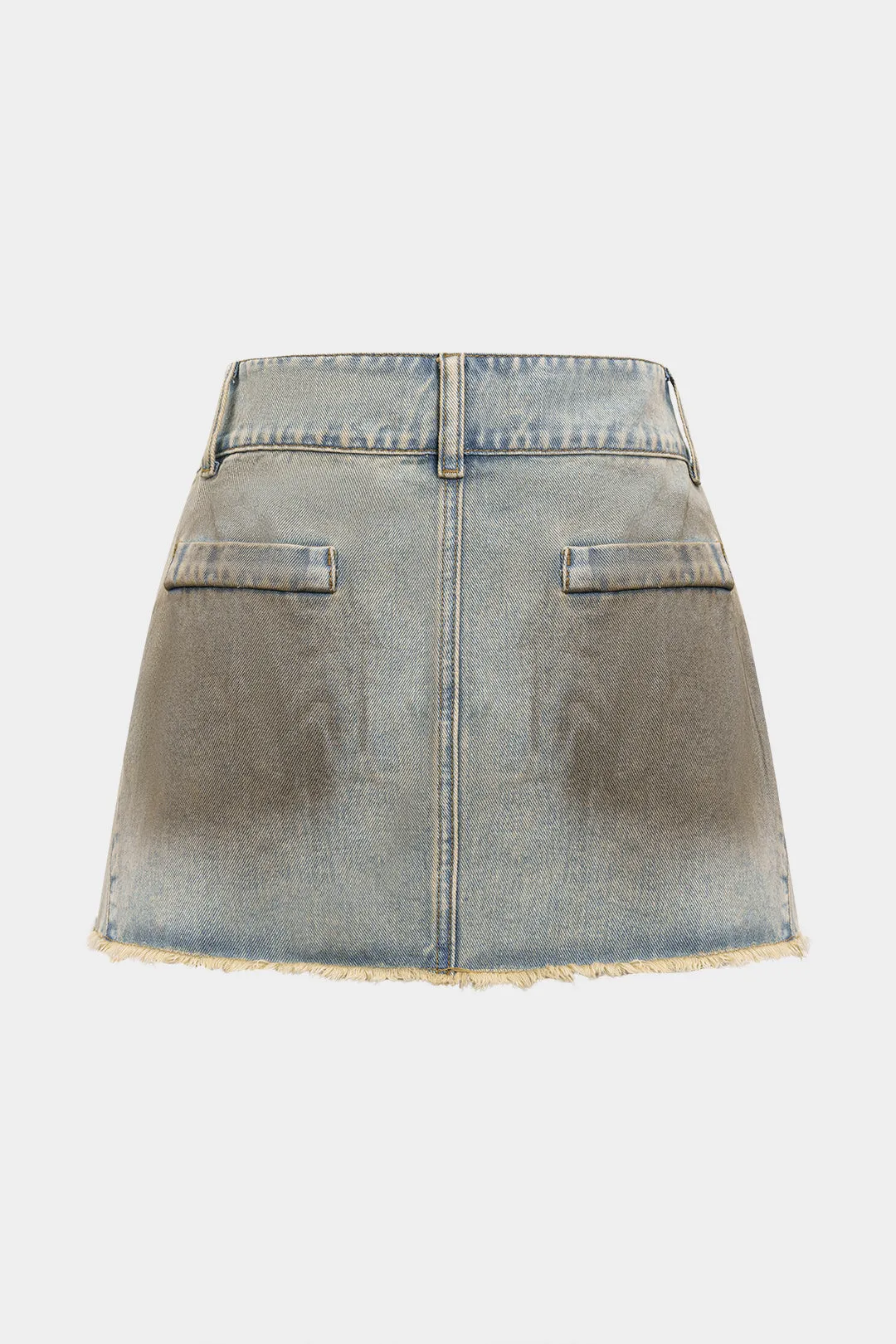 Denim Button Washed Skirt sold by Micas product image thumbnail 2