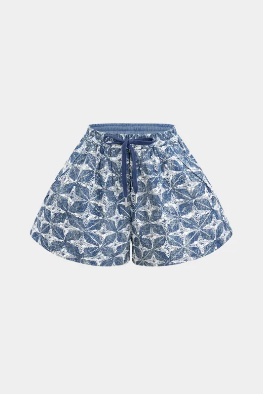 Denimtrækningshorts sold by Micas