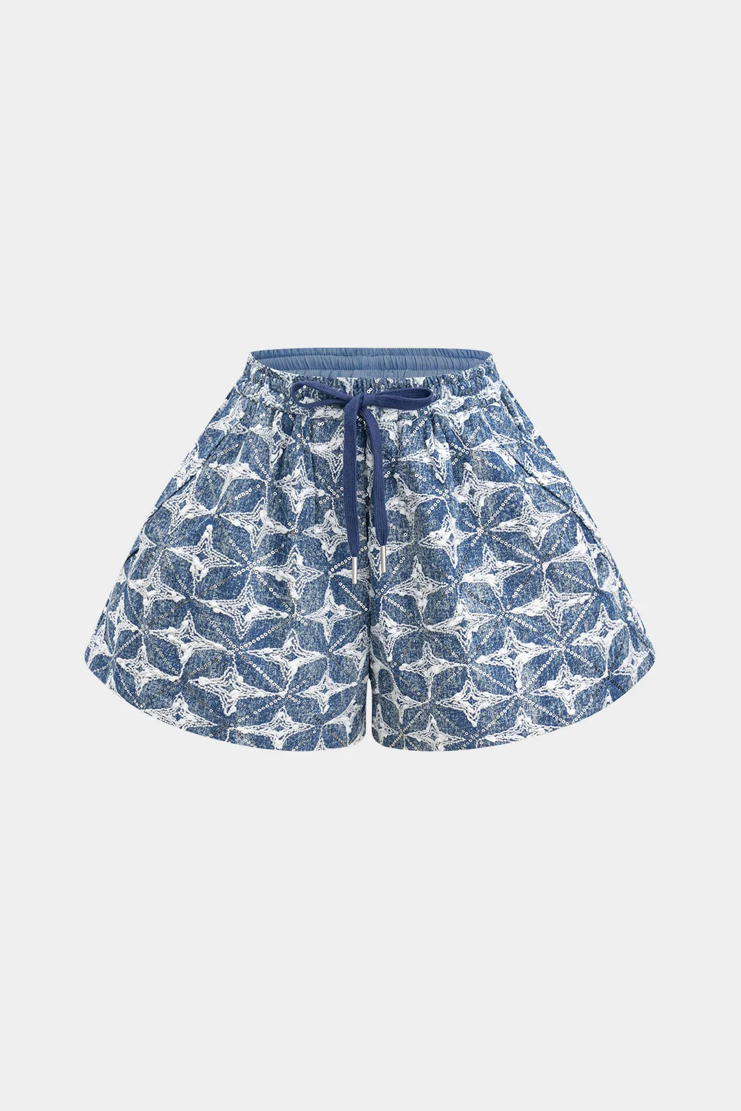 Denimtrækningshorts sold by Micas