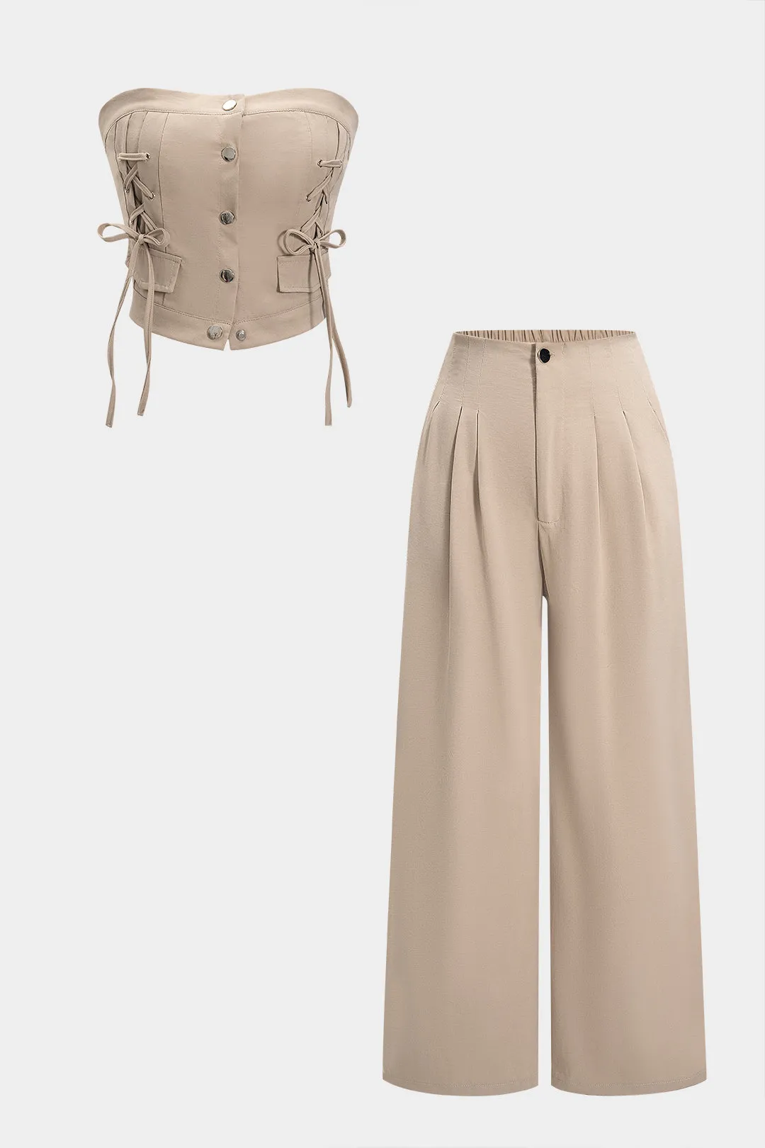 TOP TUBE TOP OG RUCHED WIDE BENE BUDERS SET sold by Micas