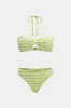 Kontrast Stripe Mønsterbinding To-stykker Bikini Set sold by Micas