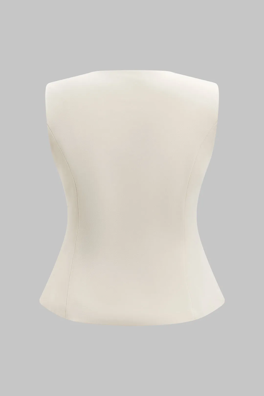 Plus størrelse falsk lomme metallisk knap tank top sold by Micas product image thumbnail 2