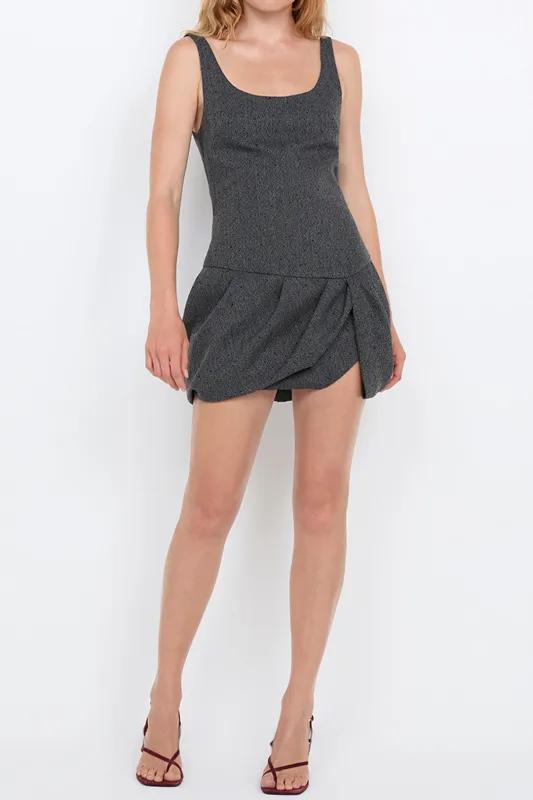 Ruched Zipper Sleeveless Mini Dress sold by Micas