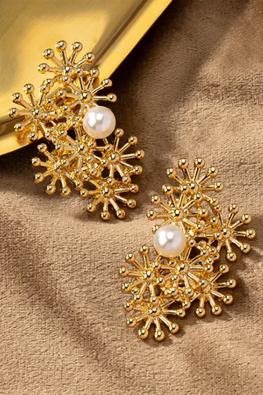 Metallic Flower Earring sold by Micas