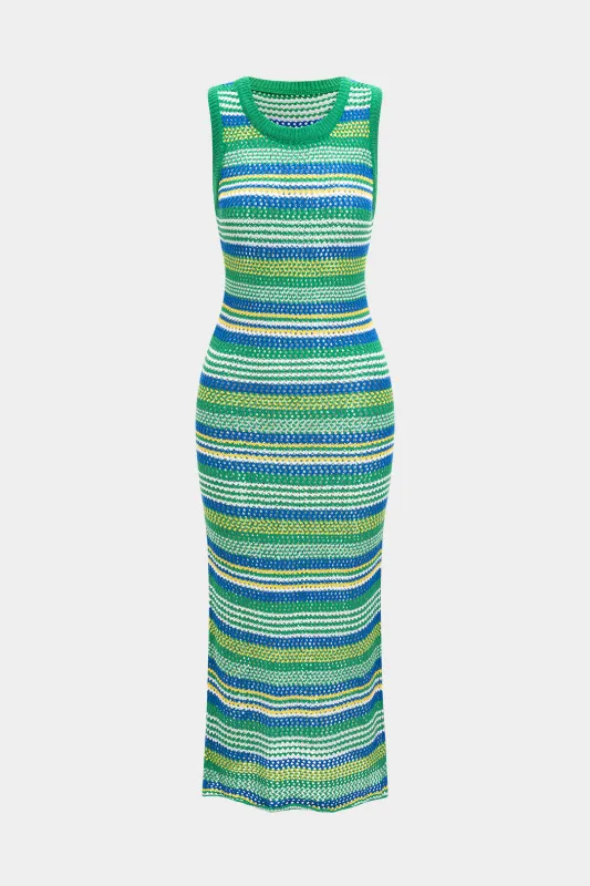 Strik hule ud Stripe ærmeløs kjole sold by Micas