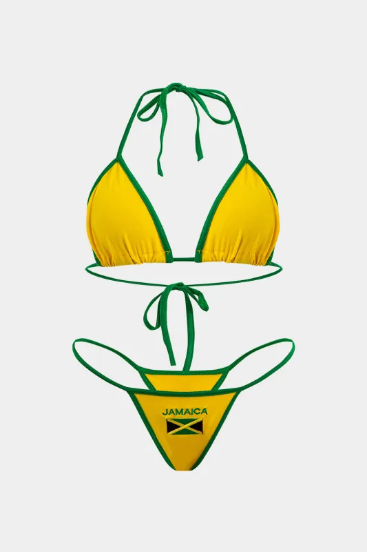 Plus Size Contrast Tie-Up Two-Pieces Bikini Set sold by Micas