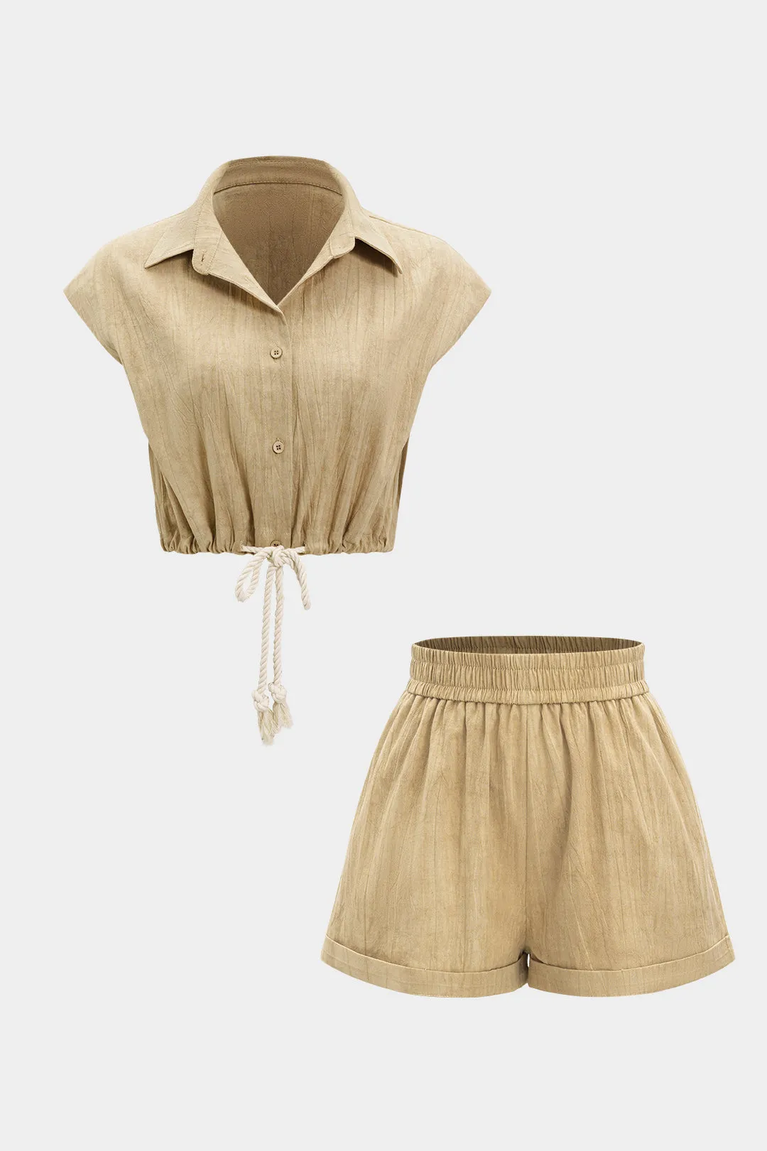 RUCHED THEBRING TANK TOP OG Høj talje shorts sold by Micas