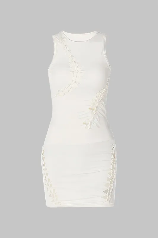 Hollow Out Sleeveless Mini Dress sold by Micas