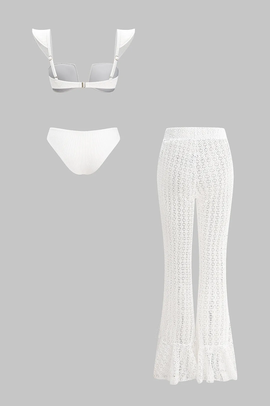 Ruffle trim tre-stykker bikini-sæt sold by Micas product image thumbnail 2