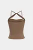 Slip krydset udskåret cami -top sold by Micas
