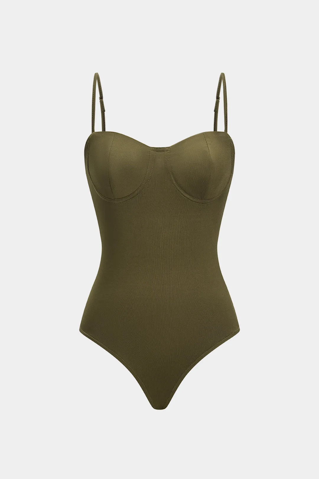 Satin bustier glide ærmeløs bodysuit sold by Micas