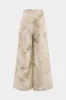 Bind farvestof linned rygfri ærmeløs halter hals top og høj talje brede benbukser sæt sold by Micas