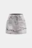 Denim revet flosset nederdel sold by Micas
