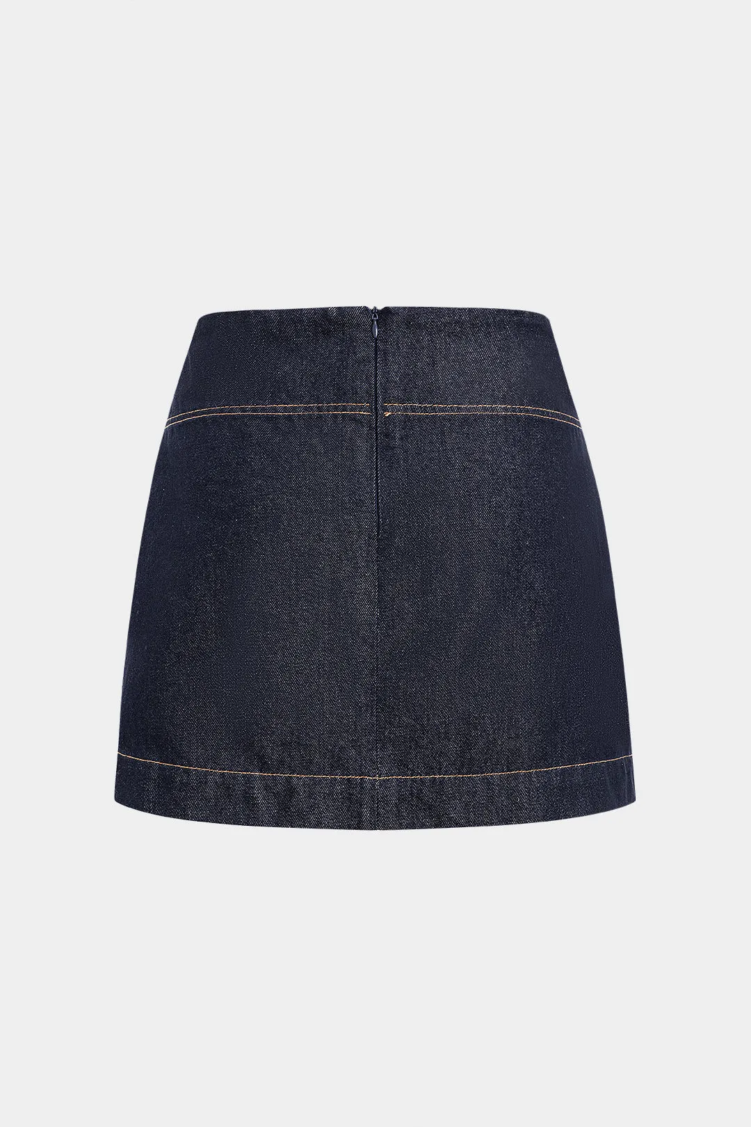 Denim Metallic Button Skirt sold by Micas product image thumbnail 2
