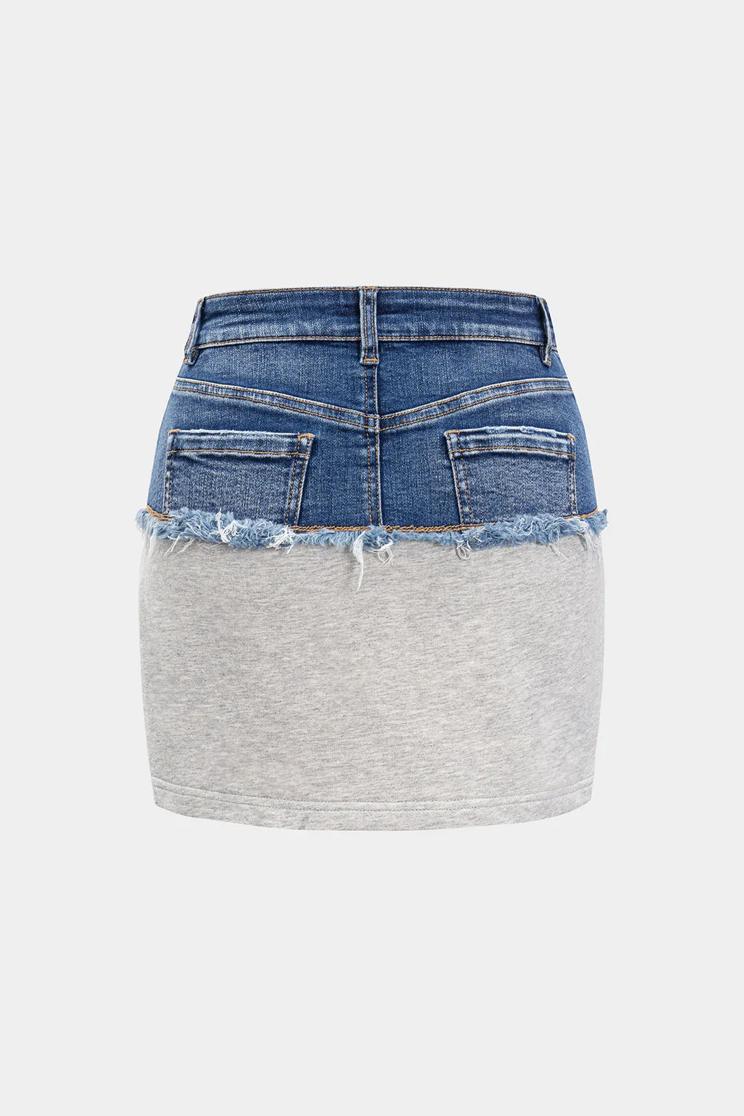 Denim flosset patchwork nederdel sold by Micas product image thumbnail 2