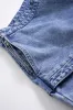 Denim patchwork lomme lynlås jeans sold by Micas