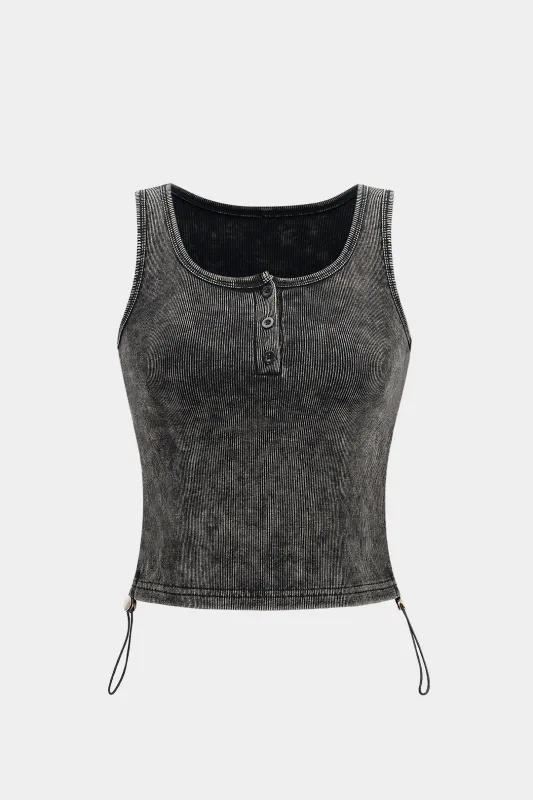 Ribbed knap tank top sold by Micas