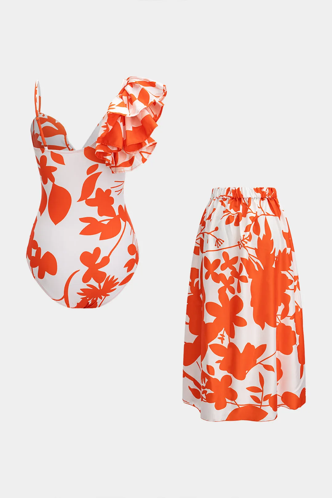 Floral Print Asymmetrical Two-Pieces Bikini Set sold by Micas product image thumbnail 2