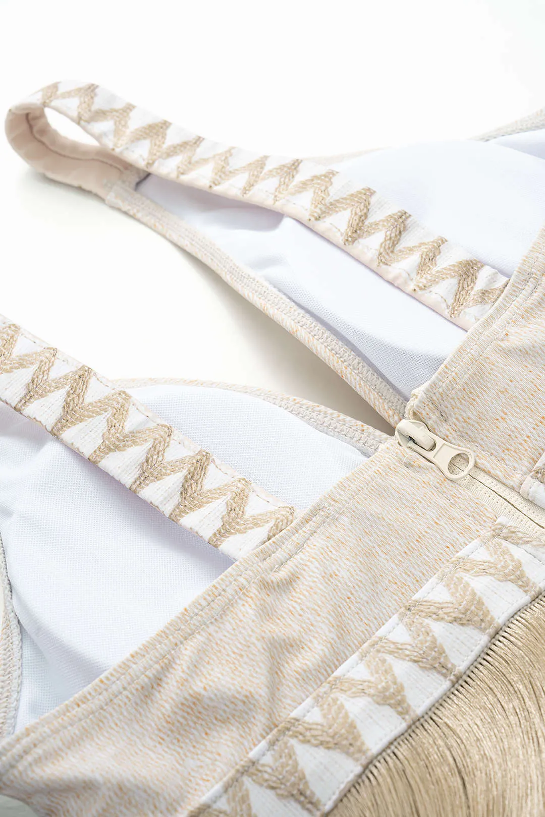 Geometrisk print frynse to-stykker bikini sæt sold by Micas product image thumbnail 4