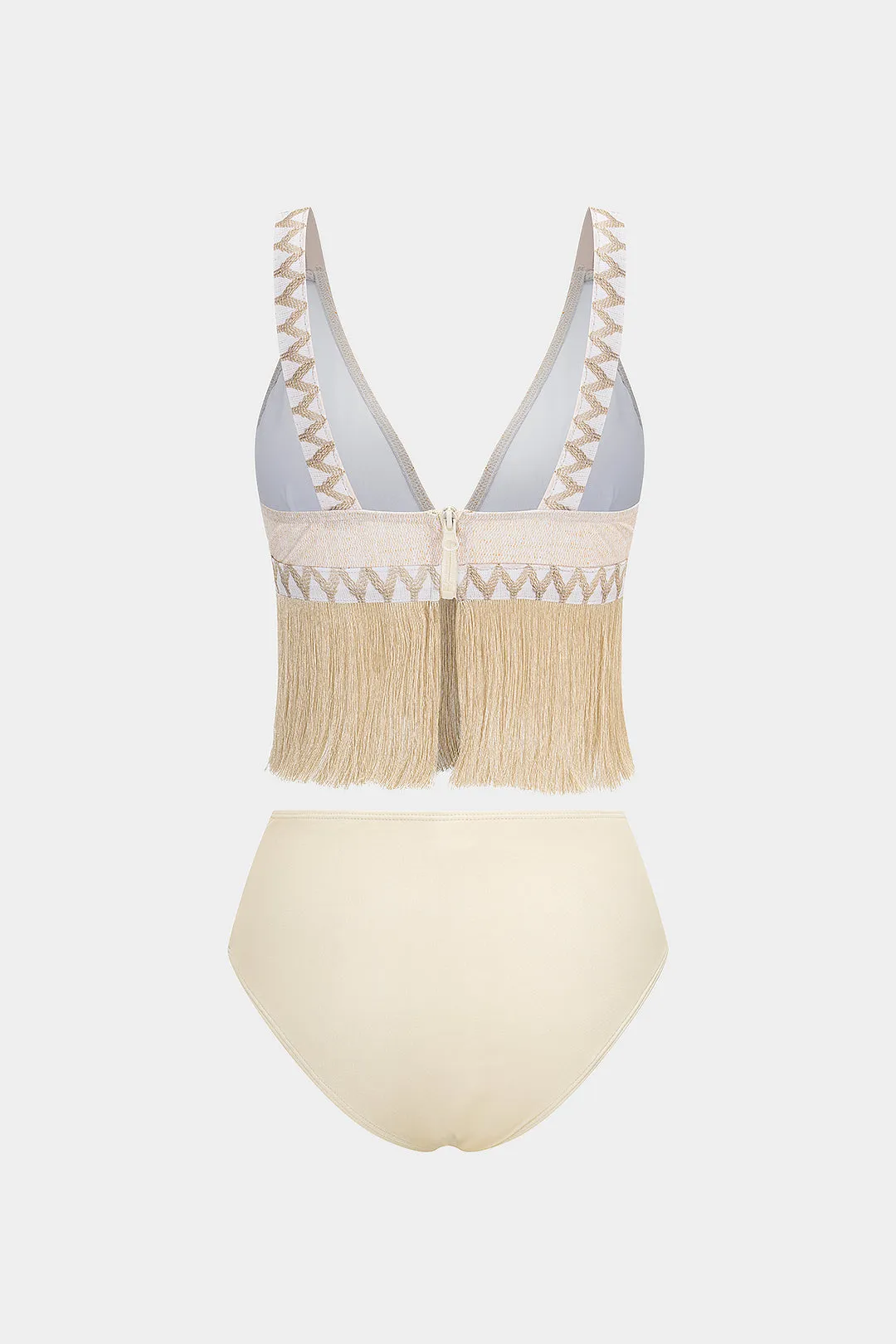 Geometrisk print frynse to-stykker bikini sæt sold by Micas product image thumbnail 2