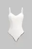 Kontrastbindende bustier ærmeløs bodysuit sold by Micas