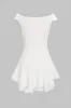 Off Shoulder Twist Knot Ruched Mini Dress sold by Micas