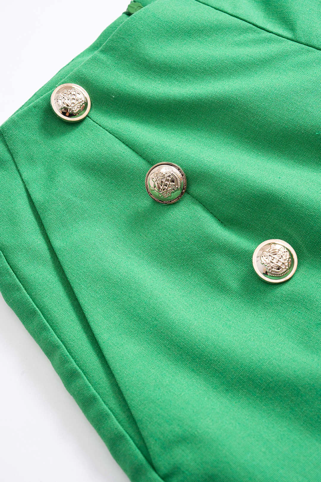 Linned metallisk knap lynlås detaljerede shorts sold by Micas product image thumbnail 3