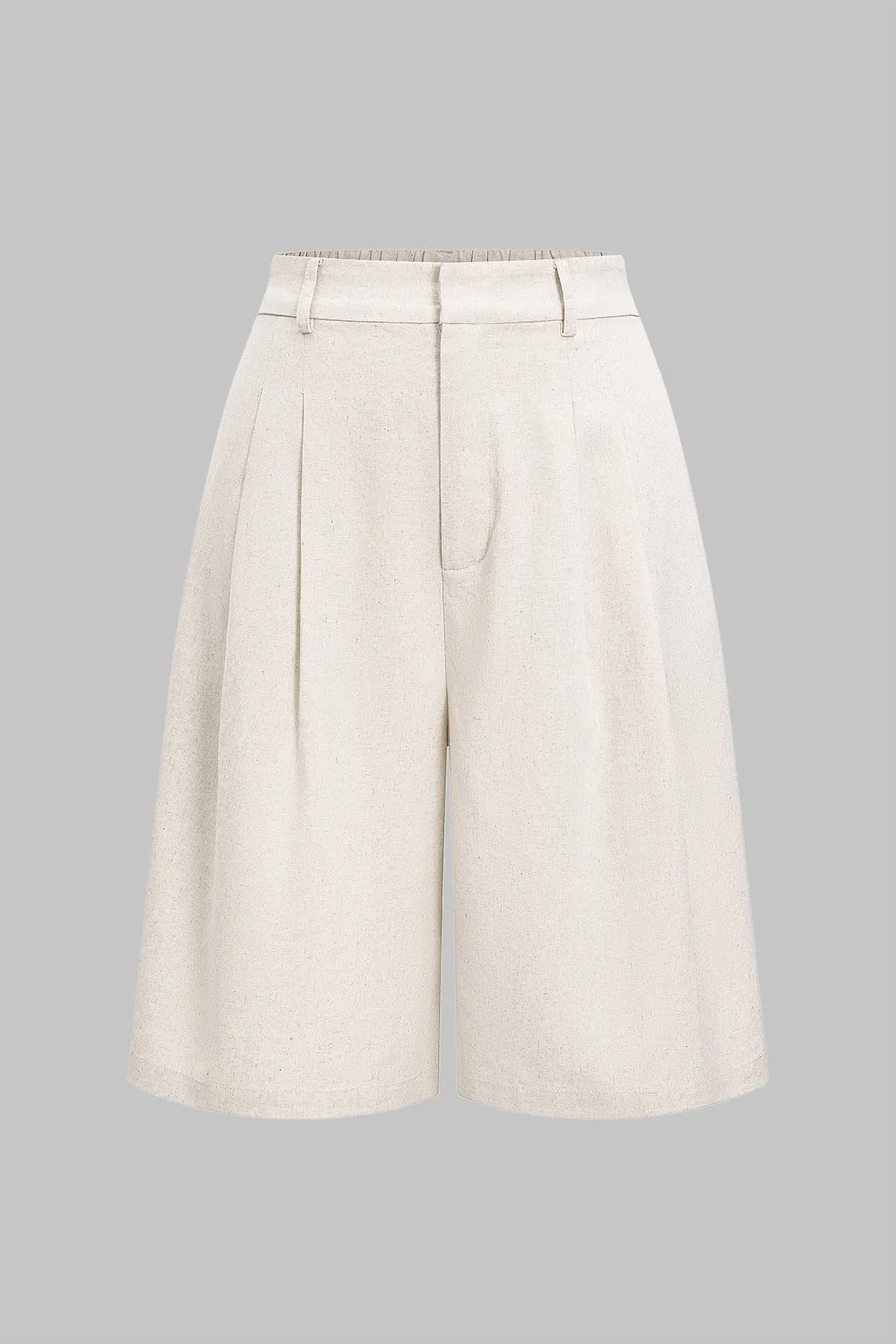 Linned ruched brede benshorts sold by Micas