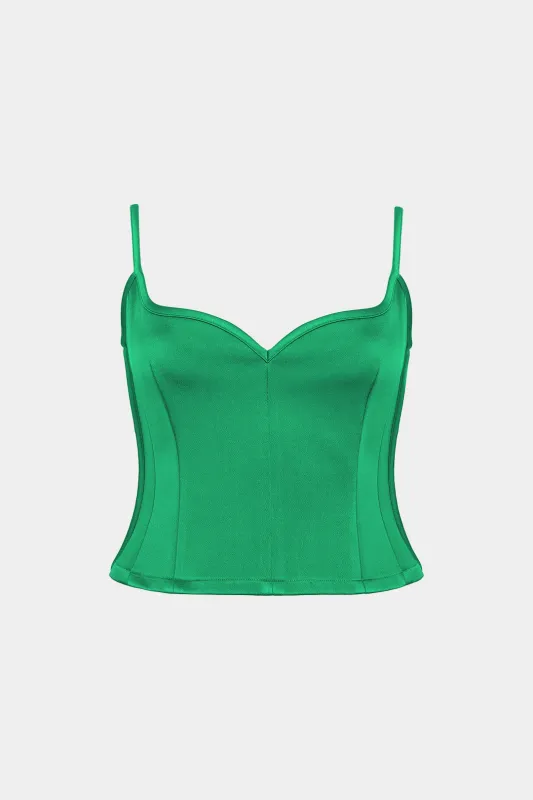 Satin lynlås cami top sold by Micas