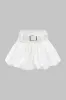 Ruched Belted lynlås detaljerede nederdel sold by Micas