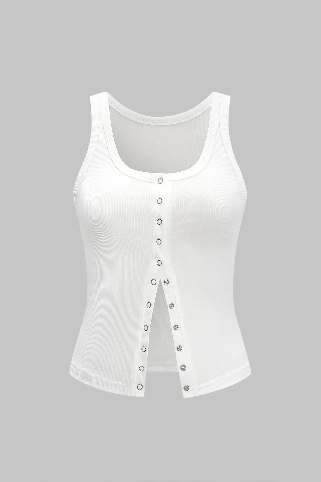 Knappet ærmeløs tank top sold by Micas