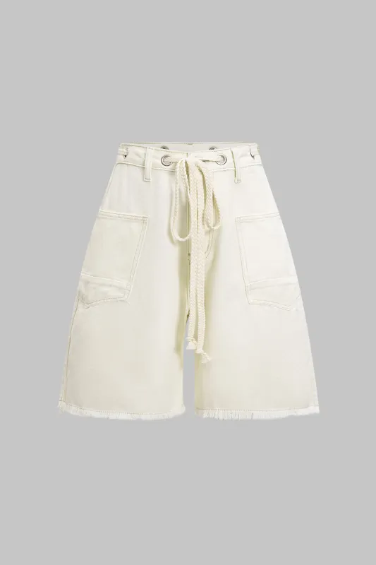 Denim metallisk ring udskåret lommehorts sold by Micas