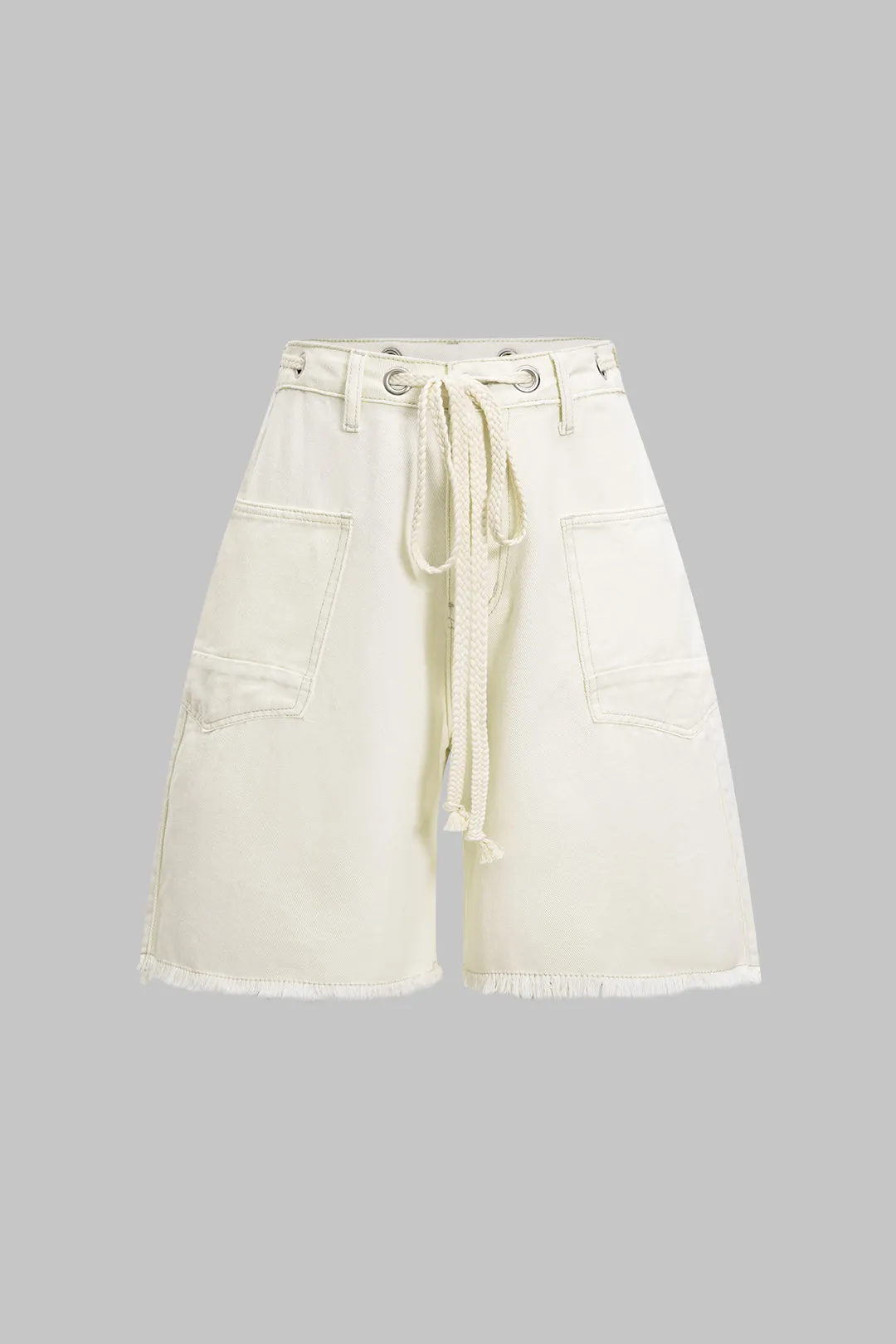 Denim metallisk ring udskåret lommehorts sold by Micas