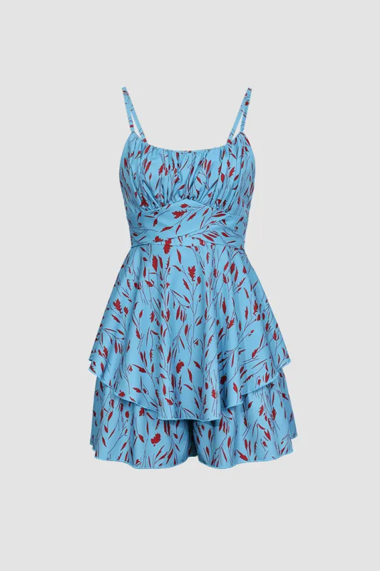 Blomster lagdelt bund mini kjole sold by Micas