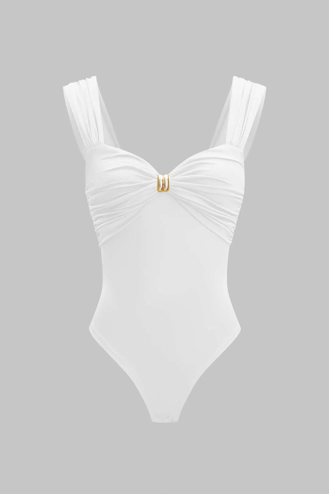 Metallisk udsmykning RUCHED ÆRLELSE BODYSUIT sold by Micas