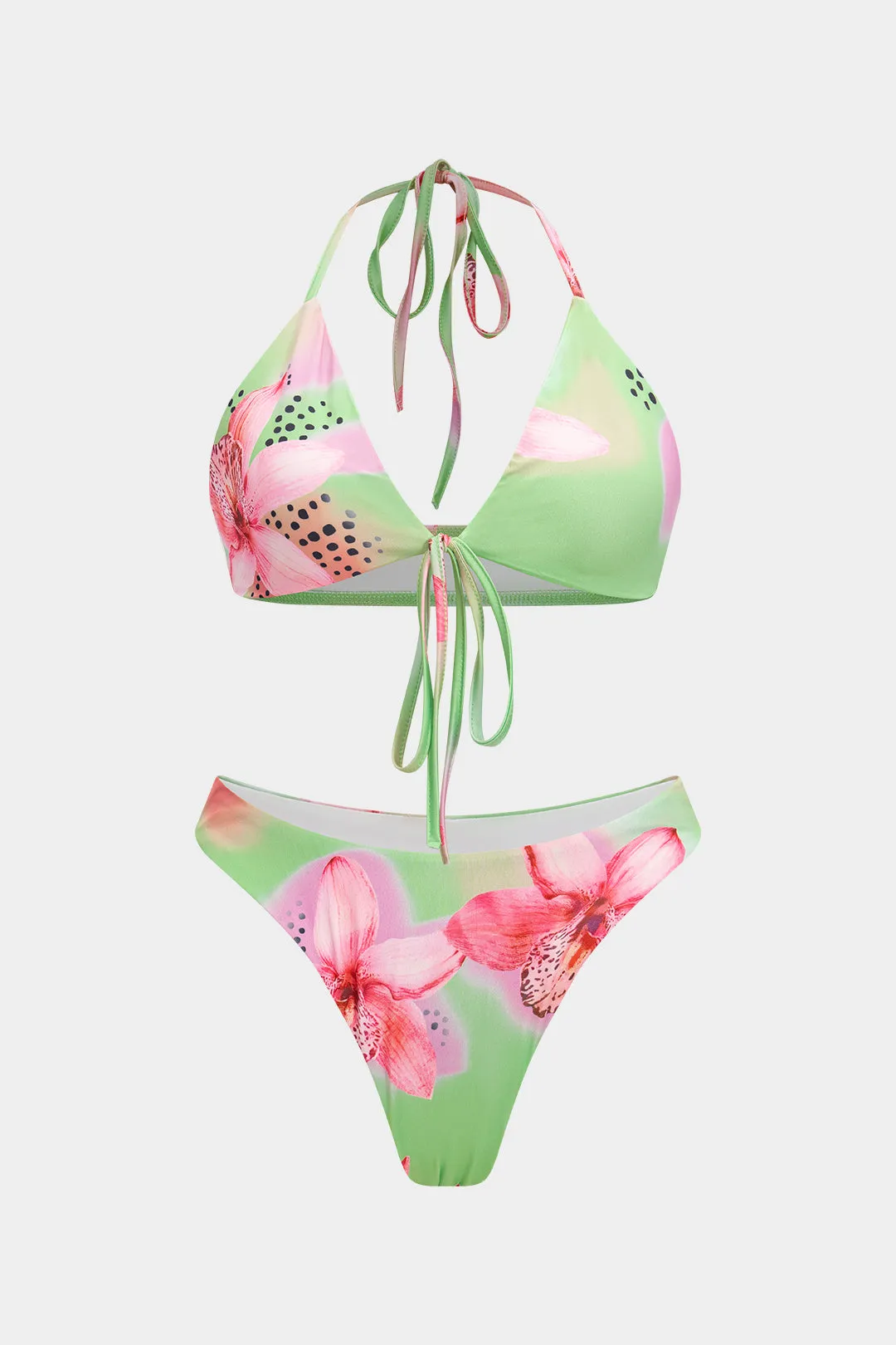 Blomsterprintbinding to-stykker bikini-sæt sold by Micas product image thumbnail 2