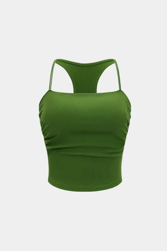 RUCHED SLIP TANK TOP sold by Micas