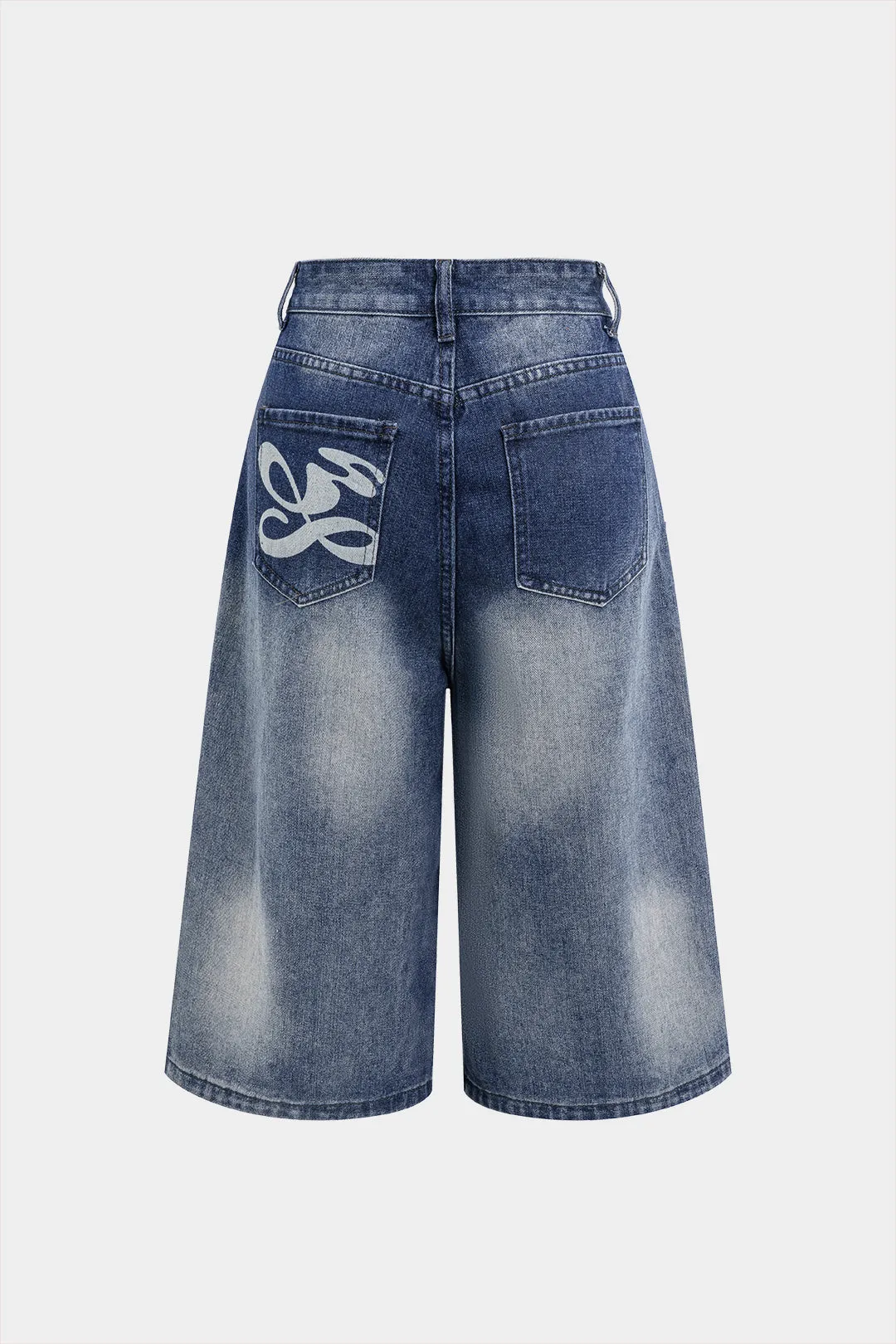 Denim flåede høje talje lige benhorts sold by Micas product image thumbnail 2