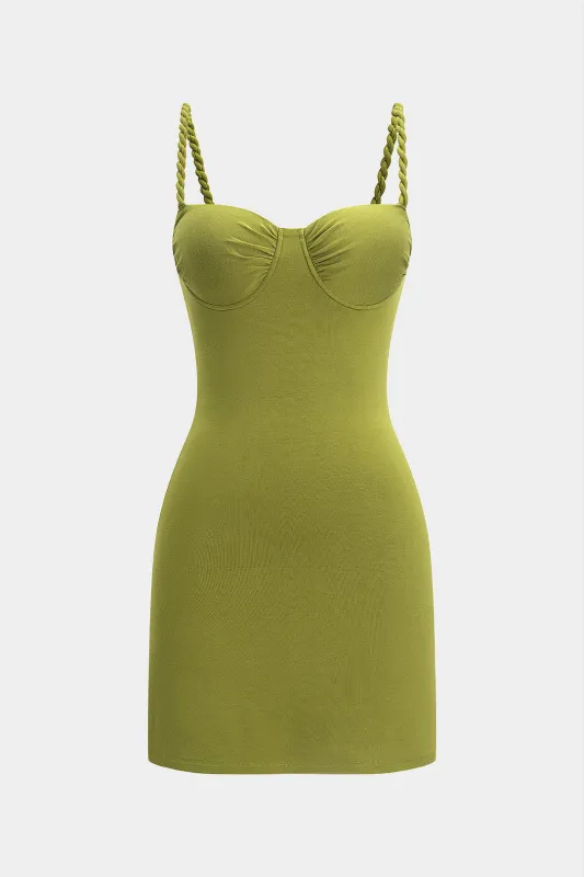 Bustier Ruched flettet ærmeløs mini kjole sold by Micas