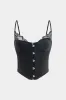 Knap patchwork korset talje cami top sold by Micas