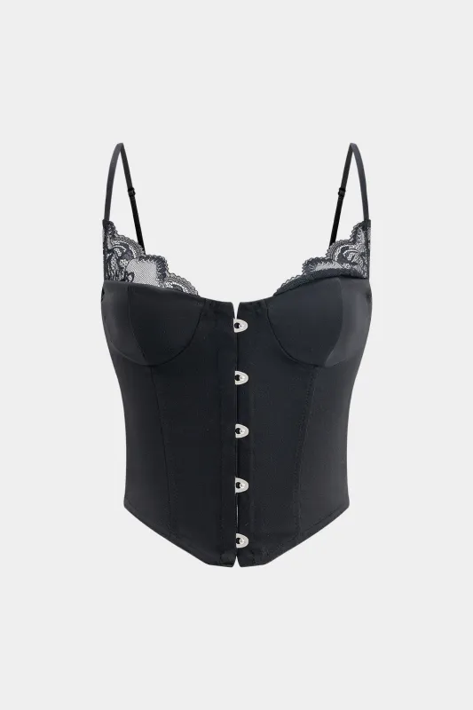 Knap patchwork korset talje cami top sold by Micas