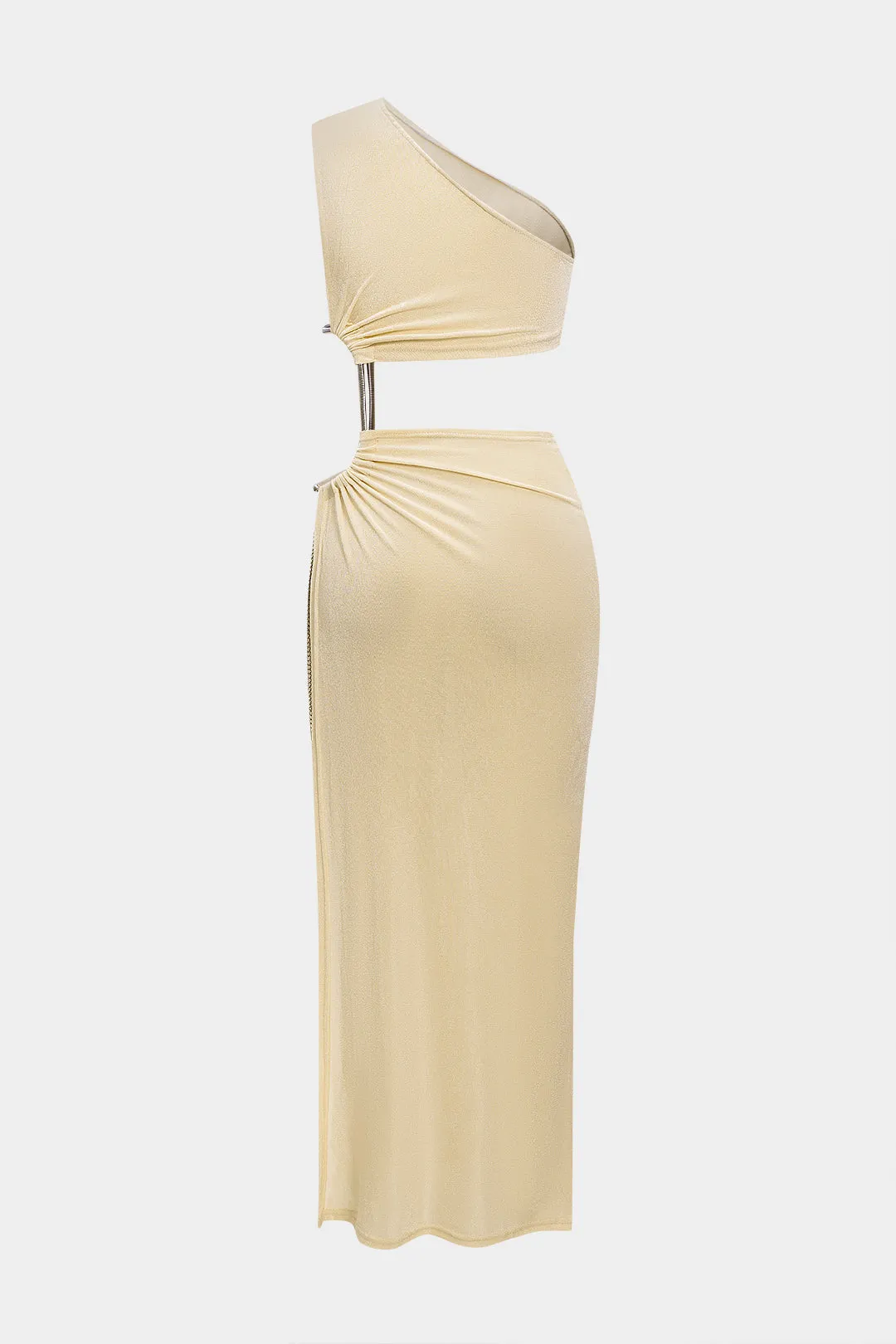 Asymmetrisk en skulderside split ærmeløs maxi kjole sold by Micas product image thumbnail 2