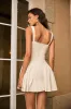 Linen Ruched Braided Trim Sleeveless Mini Dress sold by Micas